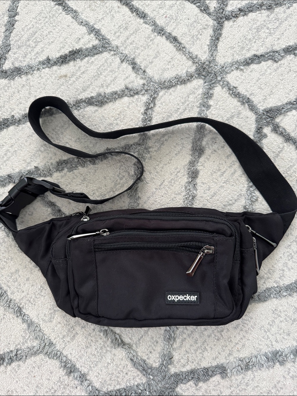 Black Men’s Waist Pack - Compact Everyday Fanny Pack